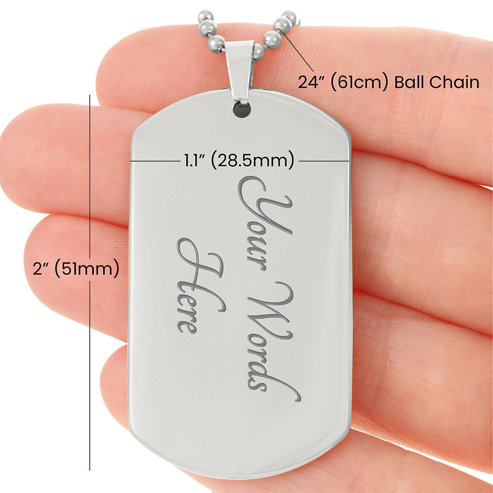 To My Badass Daughter Dog Tag