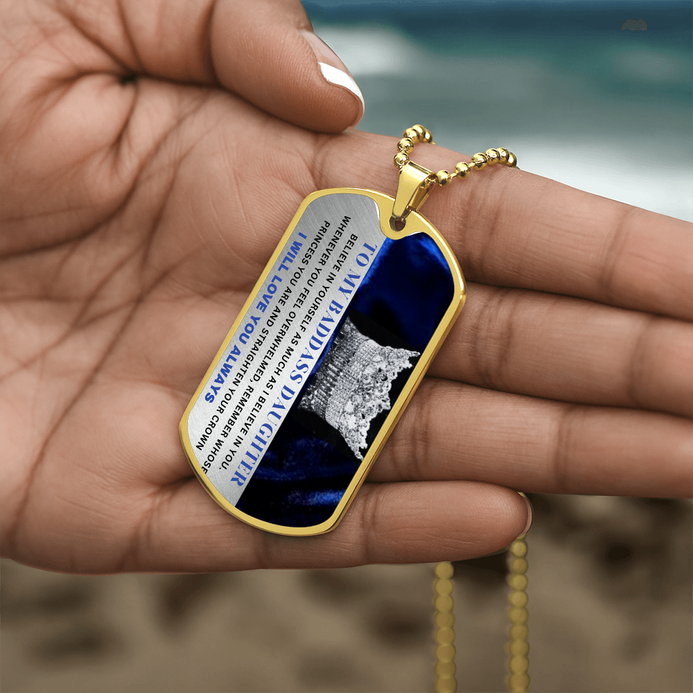 To My Badass Daughter Dog Tag