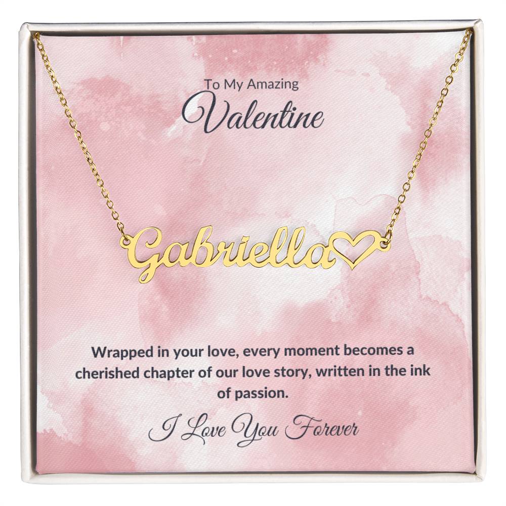 3 Valentine's Day Name Necklace Ink of Passion