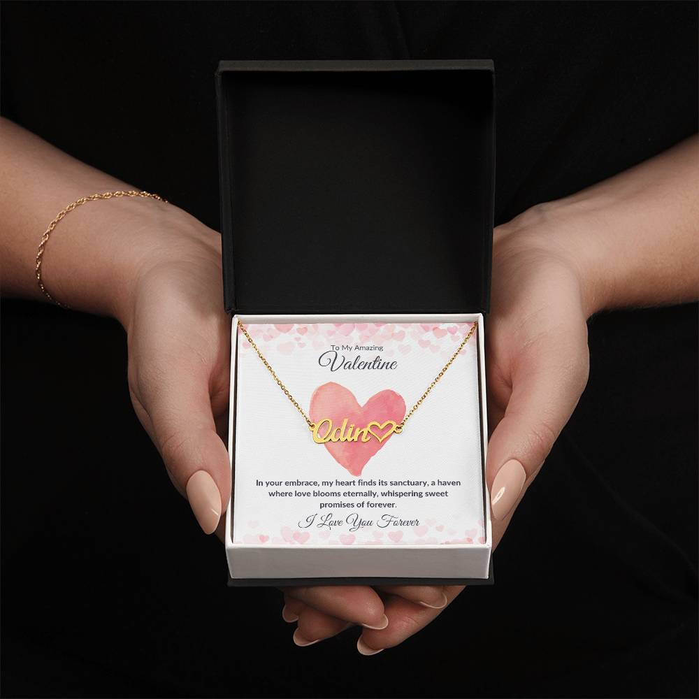 Valentine's Day Name Necklace Promises Forever