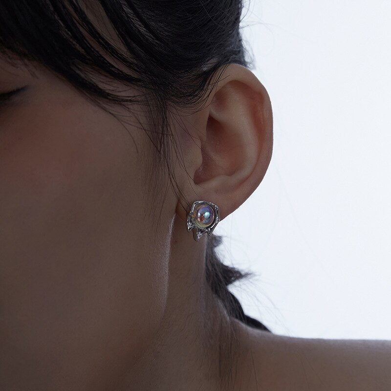 Moonstone Lava Stud Earrings | LIMIT: ONE PER TRANSACTION