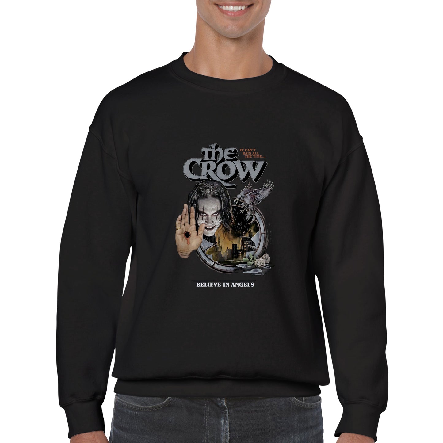 The Crow It Can't Rain Forever - Classic Unisex Crewneck Sweatshirt