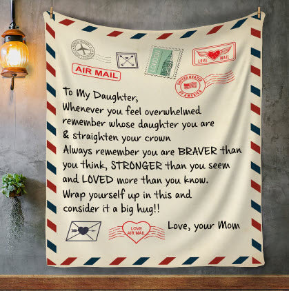 Letter to Daughter From Mom Blanket