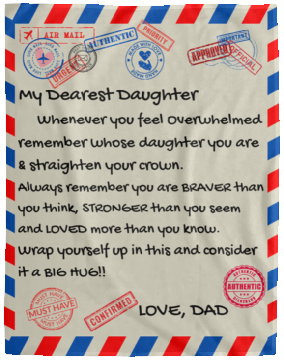 Letter to Daughter From Dad Blanket Blanket