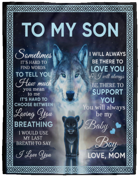 Sometimes It's Hard to Find the Words Blanket To Son from Mom