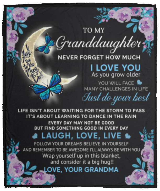 Just Do Your Best Blanket to Granddaughter from Grandma 30x40 Just Do Your Best Blanket to Granddaughter from Grandma