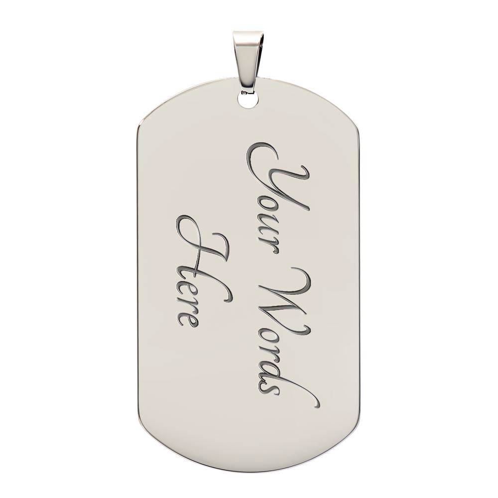 Dog Tag Necklace I Closed My Eyes To Daughter From Dad