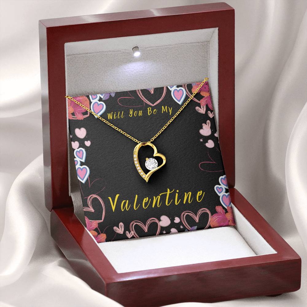 Will You Be My Valentine Forever Love Necklace