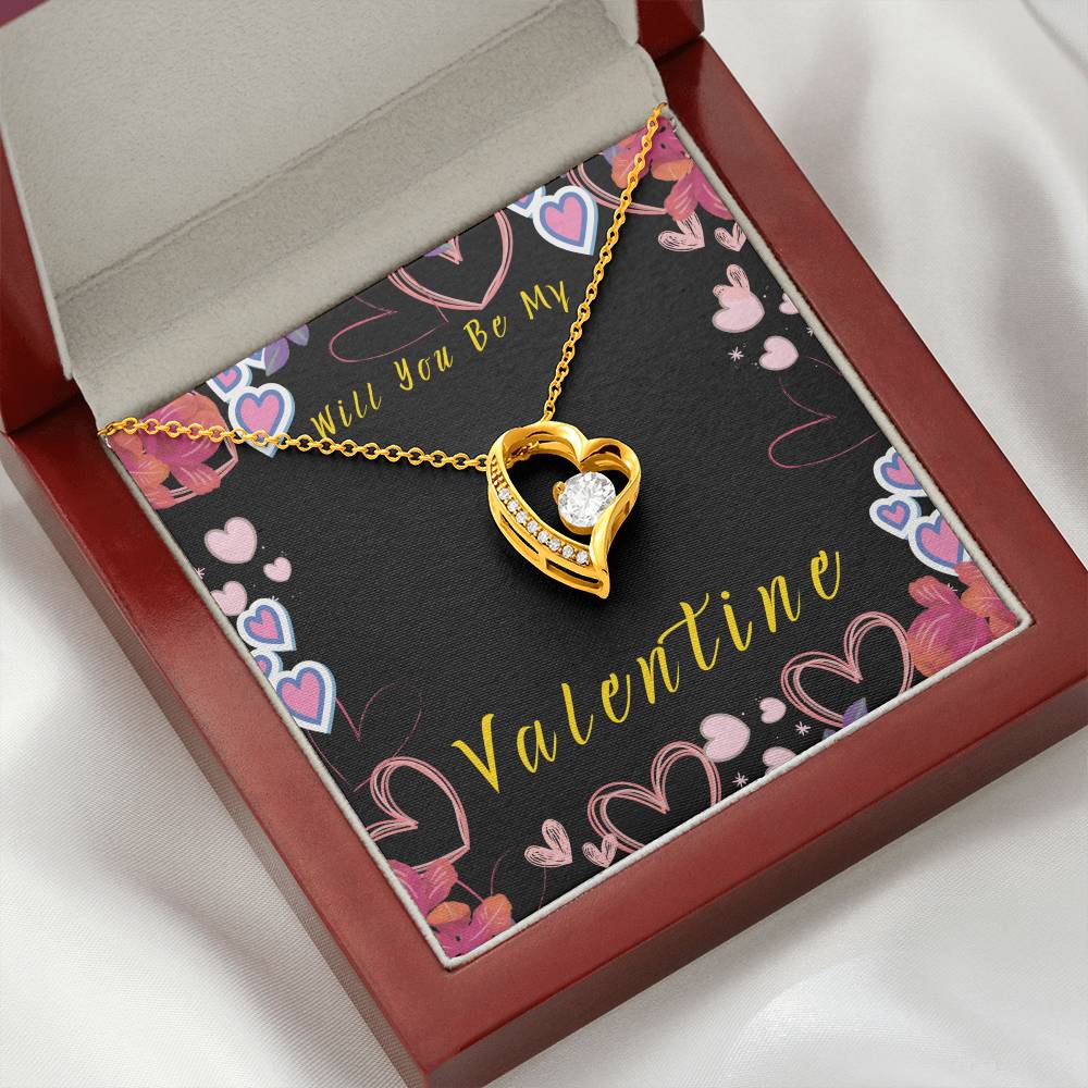 Will You Be My Valentine Forever Love Necklace