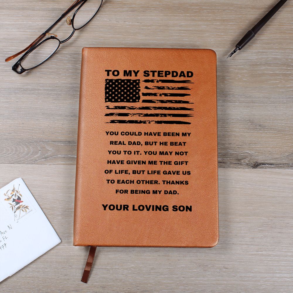 TO MY STEPDAD FROM SON LEATHER JOURNAL