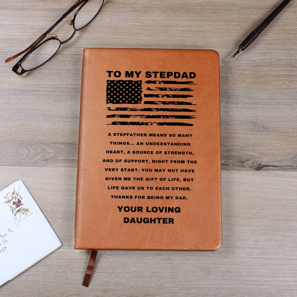 TO MY STEPDAD FROM DAUGHTER LEATHER JOURNAL 1