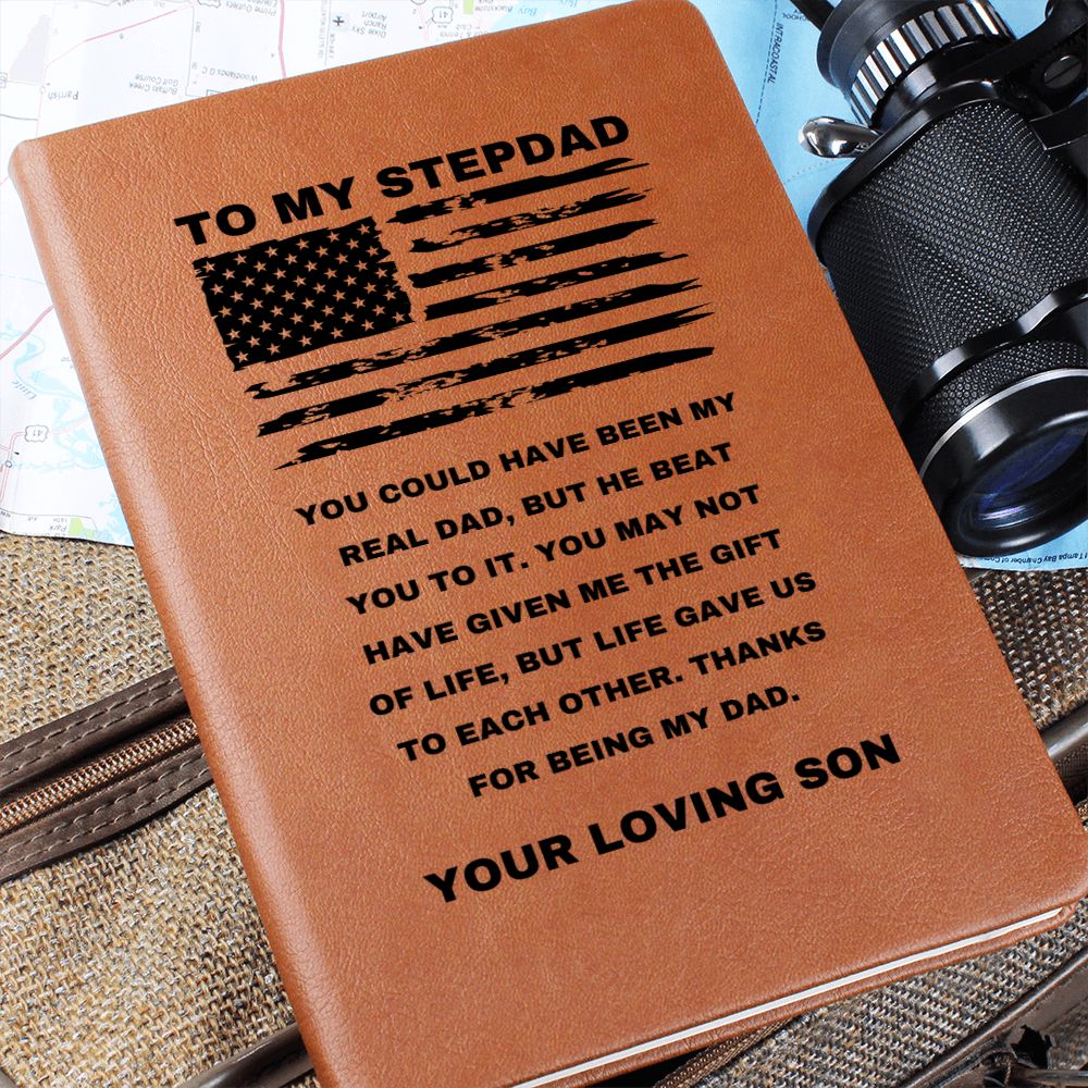 TO MY STEPDAD FROM SON LEATHER JOURNAL