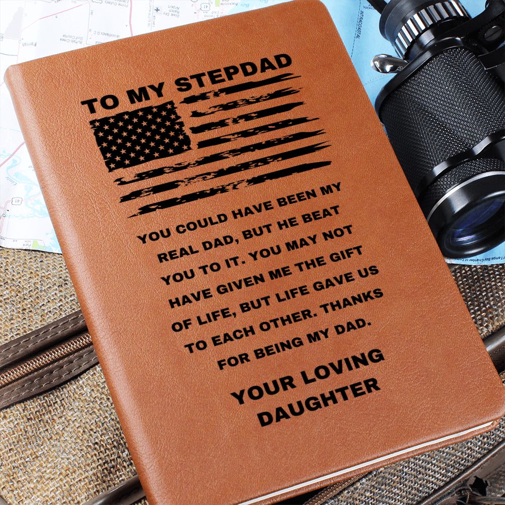 TO MY STEPDAD FROM DAUGHTER LEATHER JOURNAL