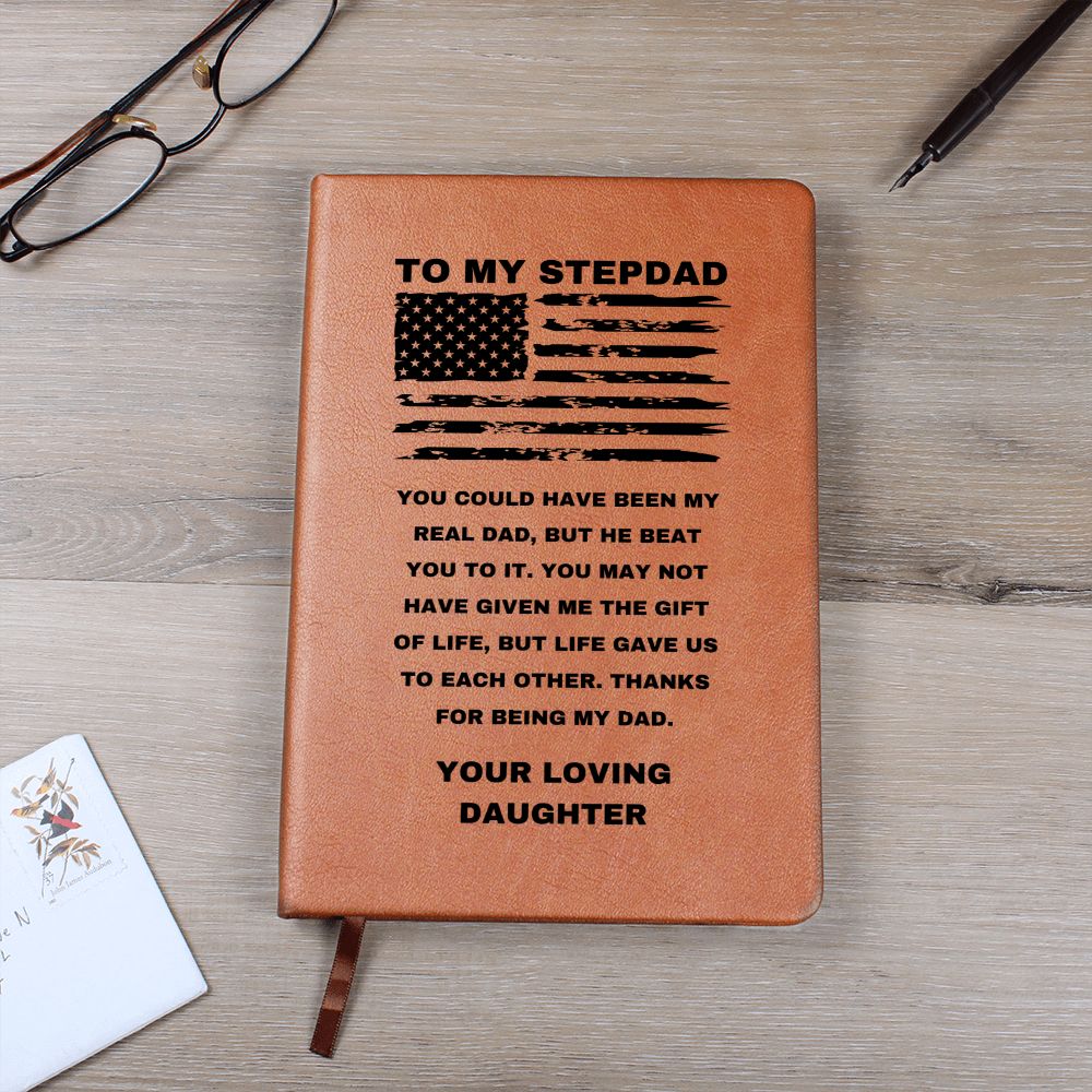 TO MY STEPDAD FROM DAUGHTER LEATHER JOURNAL