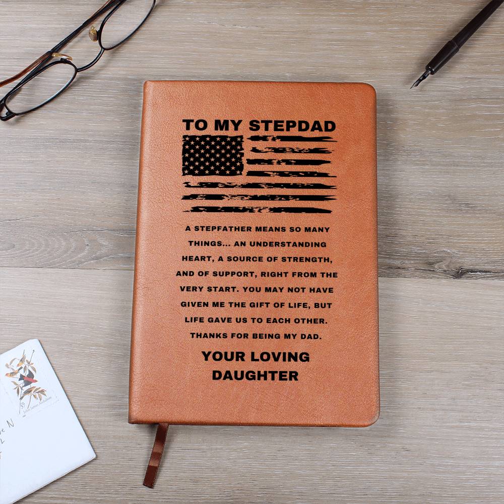 TO MY STEPDAD FROM DAUGHTER LEATHER JOURNAL 1