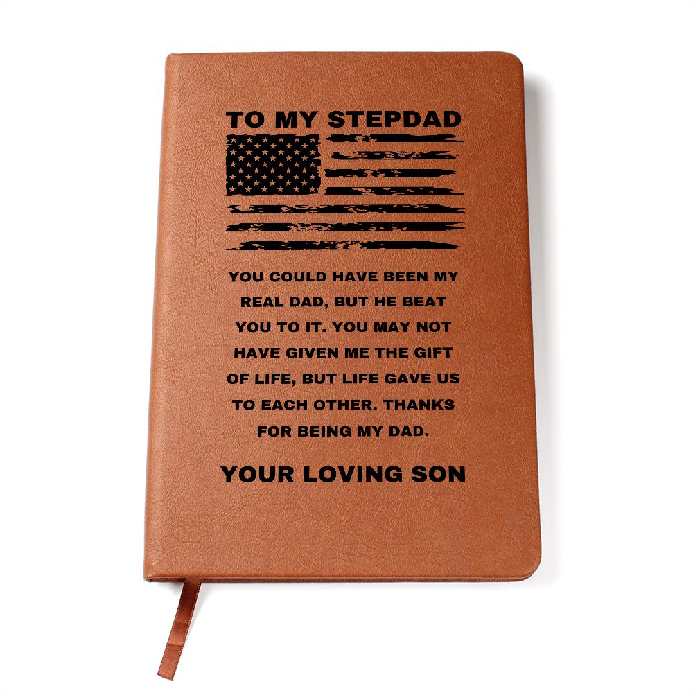 TO MY STEPDAD FROM SON LEATHER JOURNAL