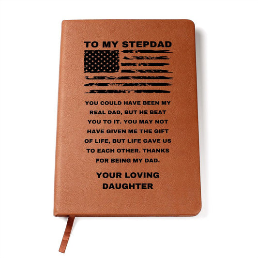 TO MY STEPDAD FROM DAUGHTER LEATHER JOURNAL