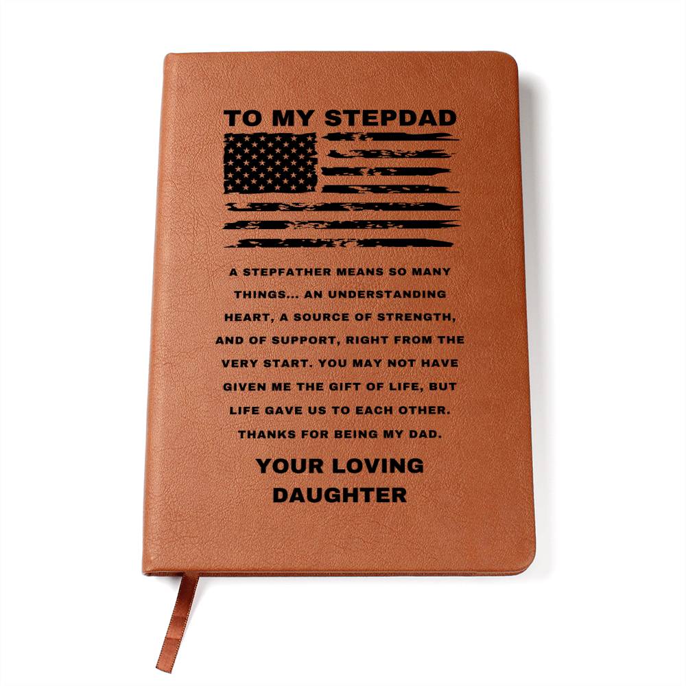 TO MY STEPDAD FROM DAUGHTER LEATHER JOURNAL 1