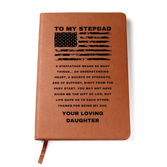 TO MY STEPDAD FROM DAUGHTER LEATHER JOURNAL 1