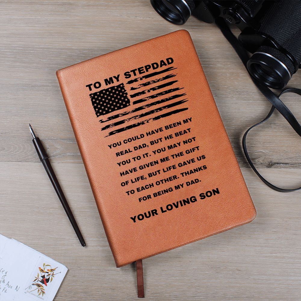 TO MY STEPDAD FROM SON LEATHER JOURNAL