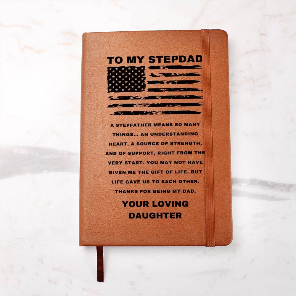 TO MY STEPDAD FROM DAUGHTER LEATHER JOURNAL 1