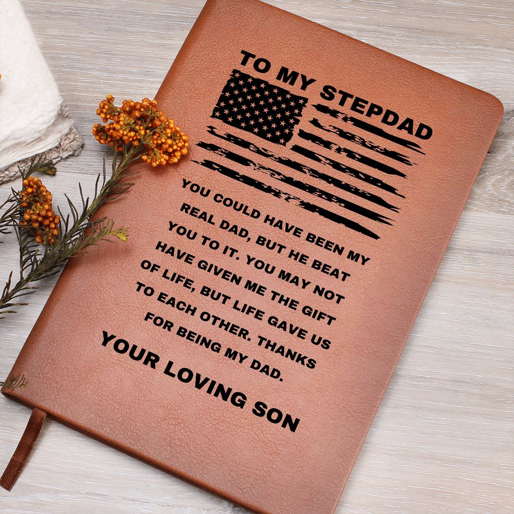 TO MY STEPDAD FROM SON LEATHER JOURNAL