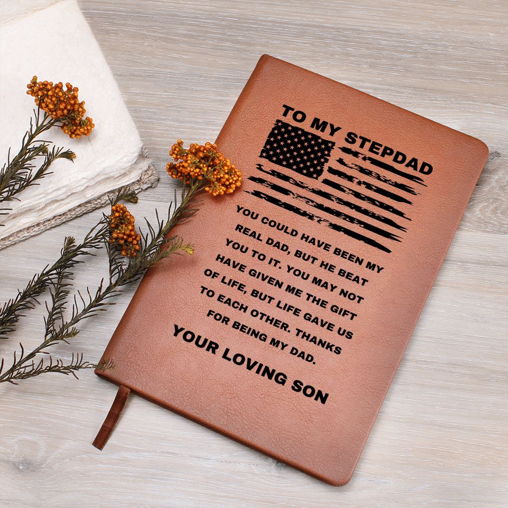 TO MY STEPDAD FROM SON LEATHER JOURNAL