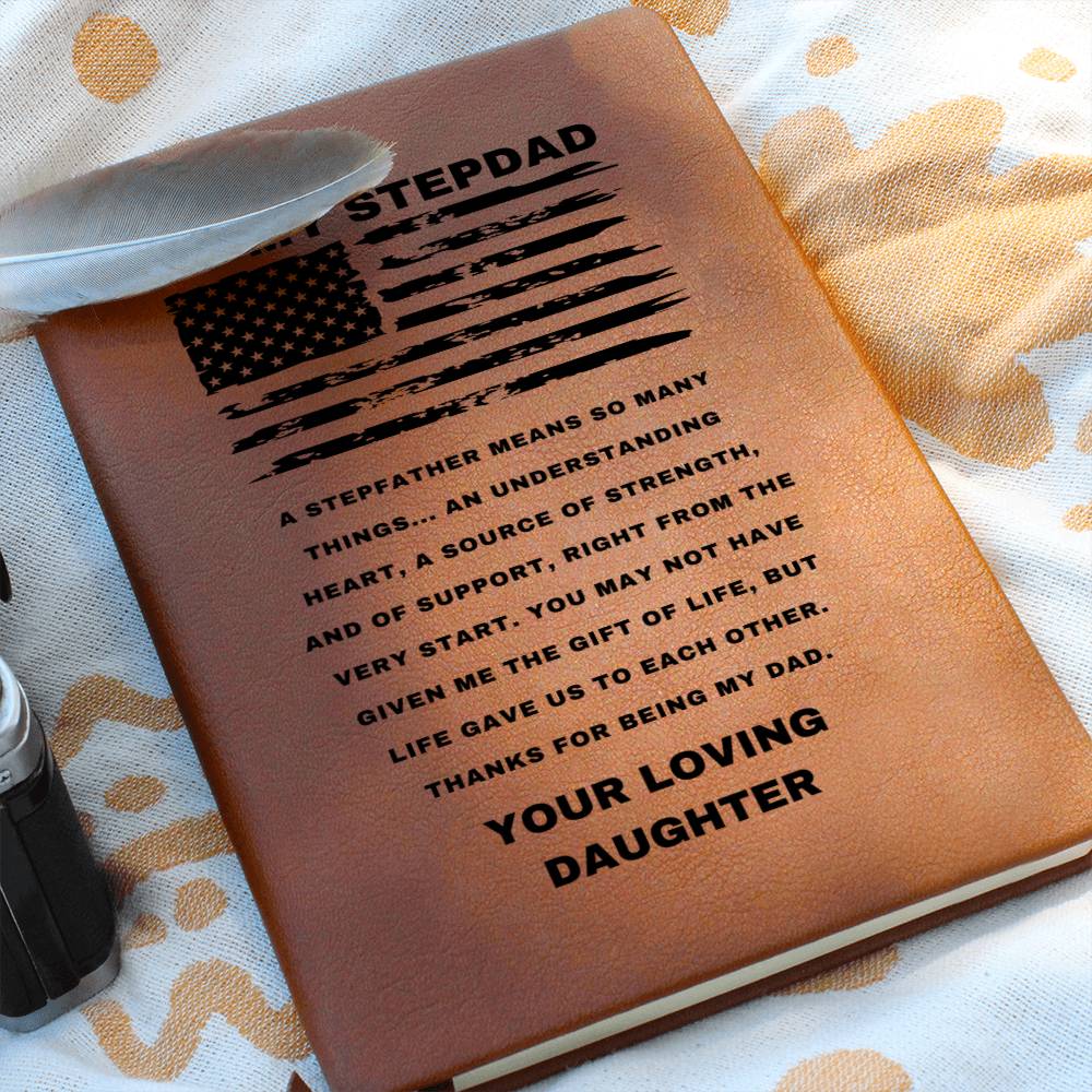 TO MY STEPDAD FROM DAUGHTER LEATHER JOURNAL 1