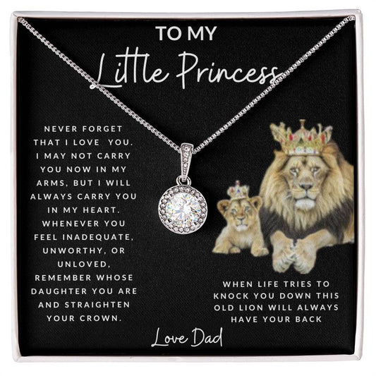 To My Little Princess Eternal Hope Necklace Black Background