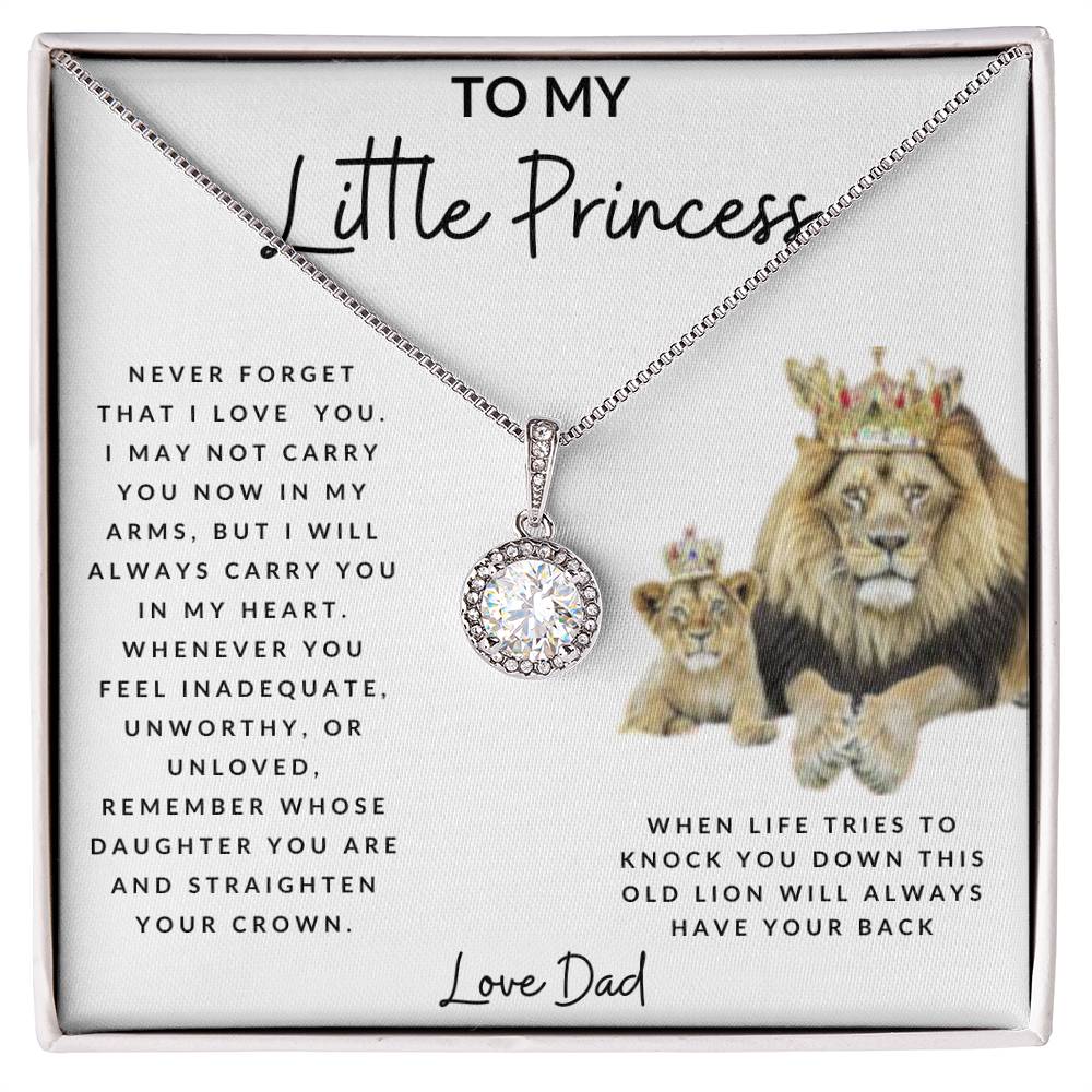 To My Little Princess Eternal Hope Necklace White Background