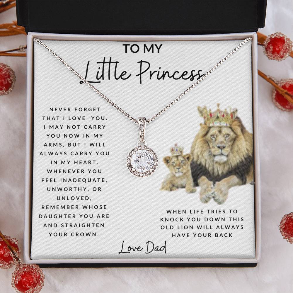 To My Little Princess Eternal Hope Necklace White Background