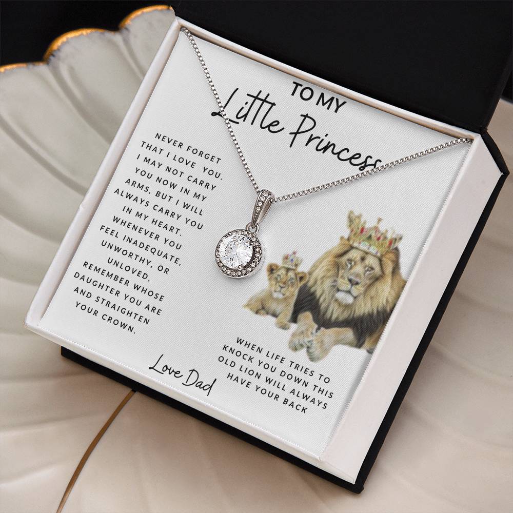 To My Little Princess Eternal Hope Necklace White Background