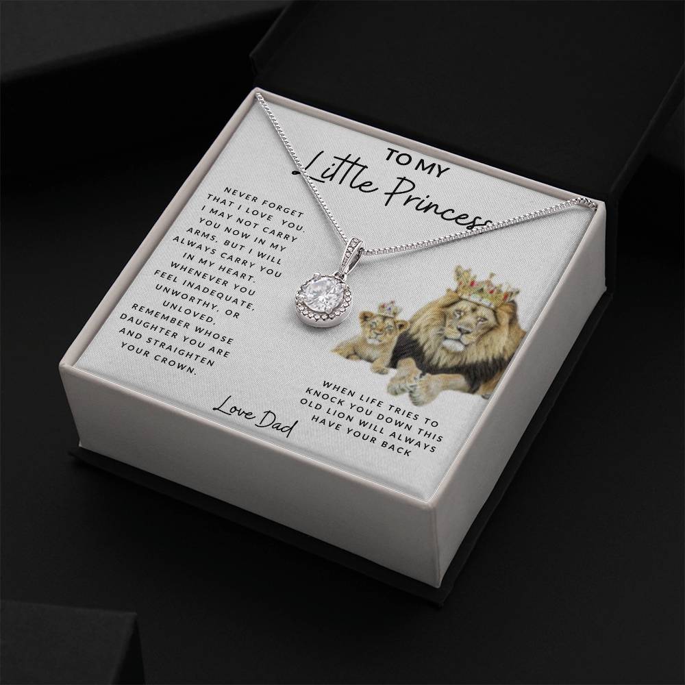 To My Little Princess Eternal Hope Necklace White Background