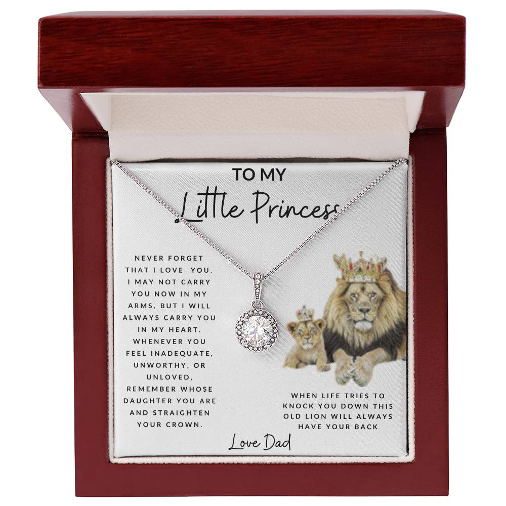 To My Little Princess Eternal Hope Necklace White Background