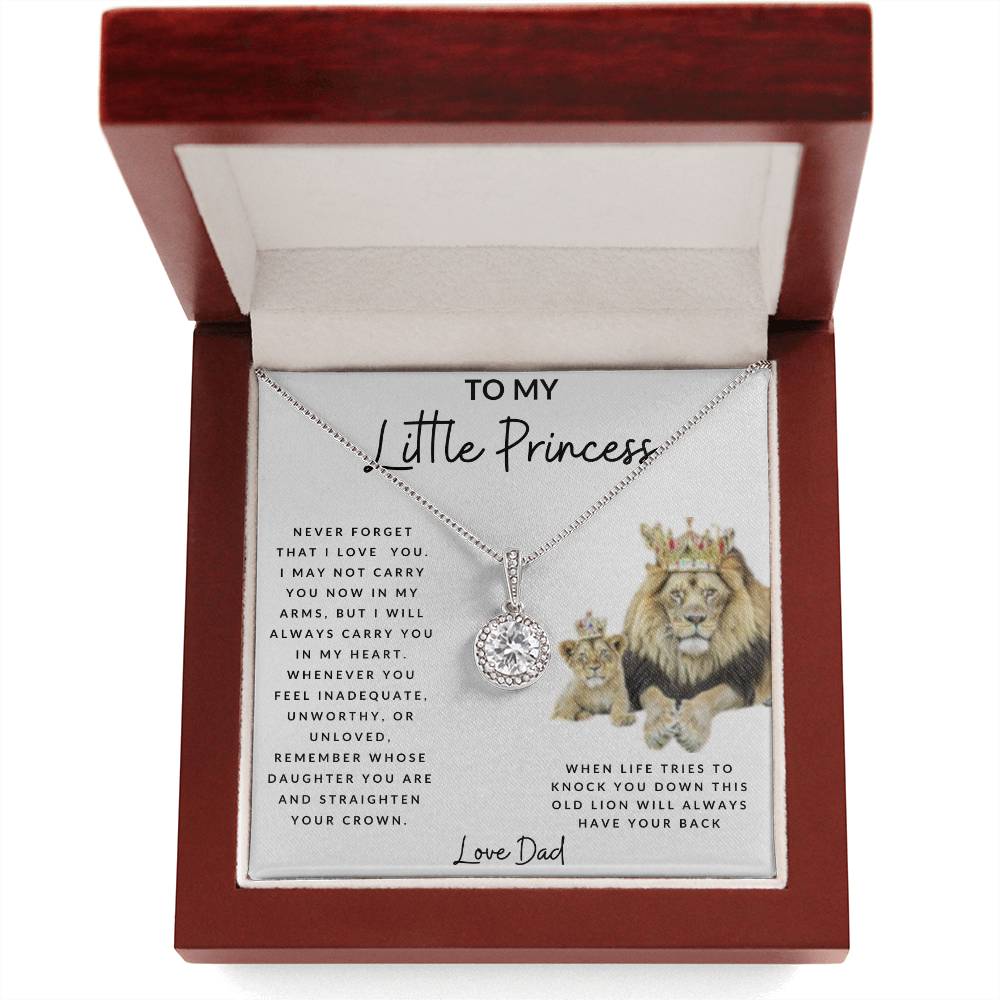 To My Little Princess Eternal Hope Necklace White Background