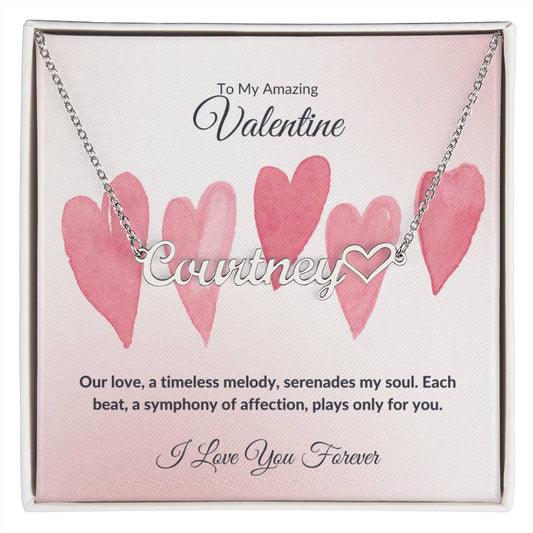 2 Valentine's Day Name Necklace Plays Only For You