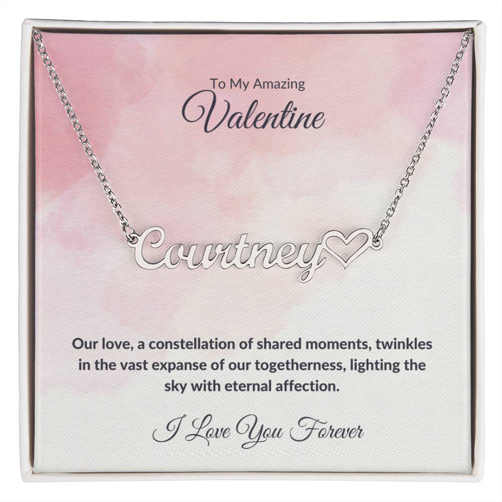 Valentine's Day Name Necklace Eternal Affection