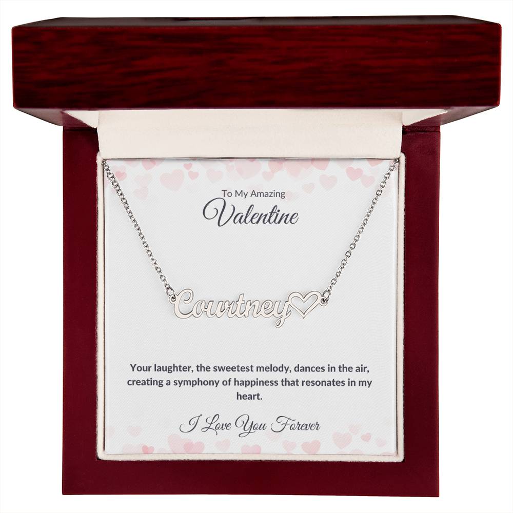 Valentine's Day Name Necklace Resonates in my Heart