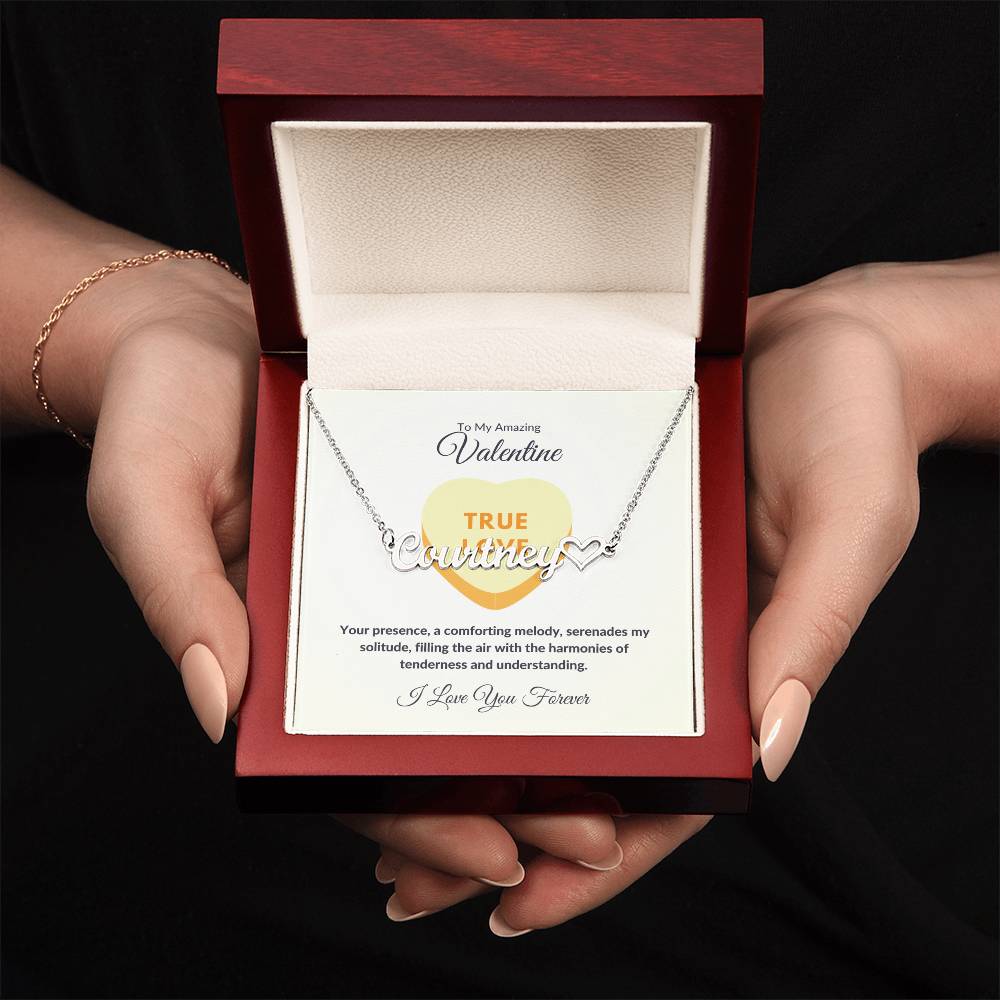 Valentine's Day Name Necklace Tenderness and Understanding