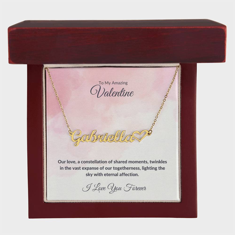 Valentine's Day Name Necklace Eternal Affection