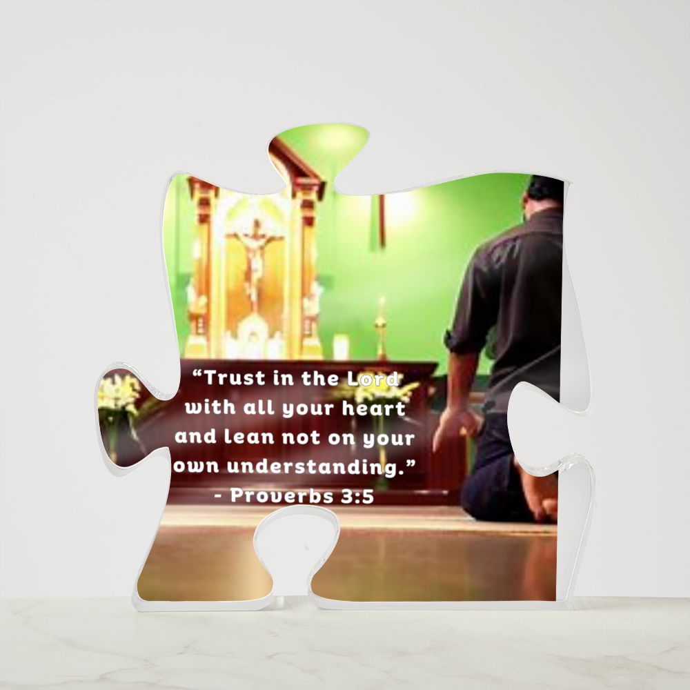 Acrylic Puzzle Plaque Proverbs 3:5