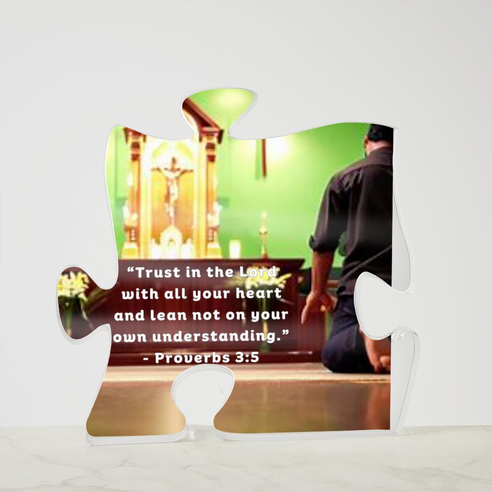 Acrylic Puzzle Plaque Proverbs 3:5