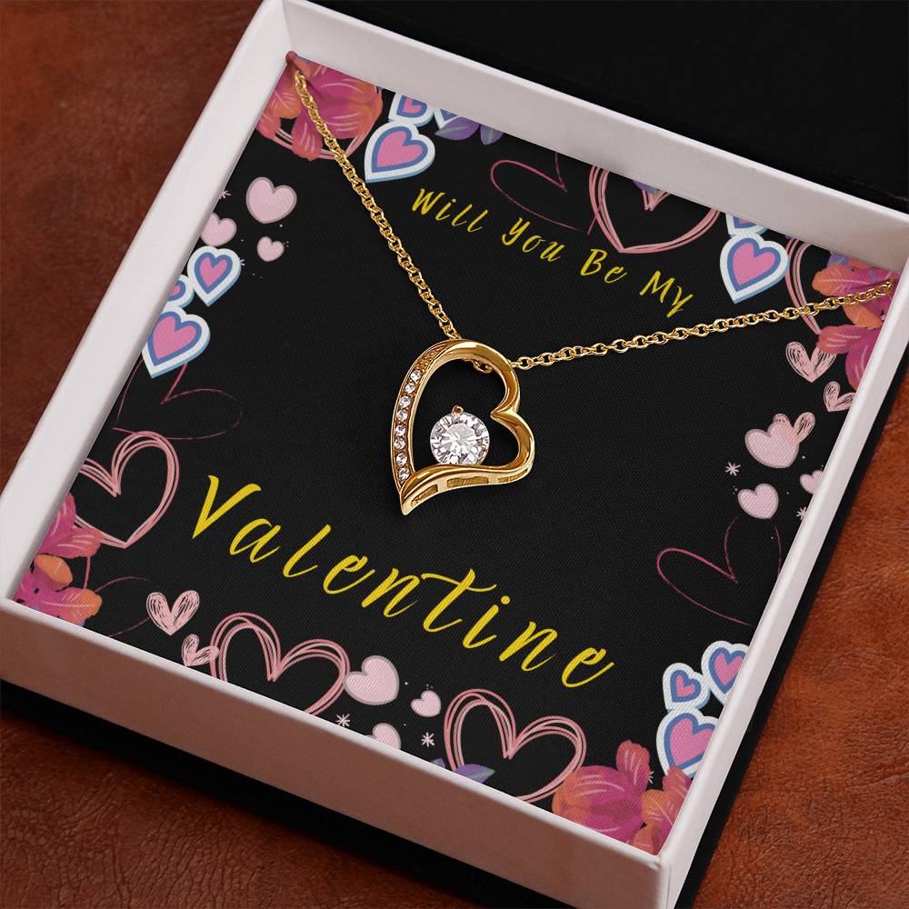 Will You Be My Valentine Forever Love Necklace