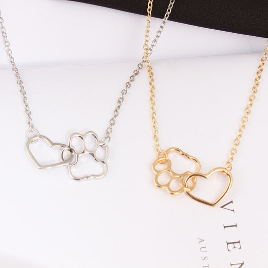 Pet Paw Love Heart Necklace | LIMIT: ONE PER TRANSACTION